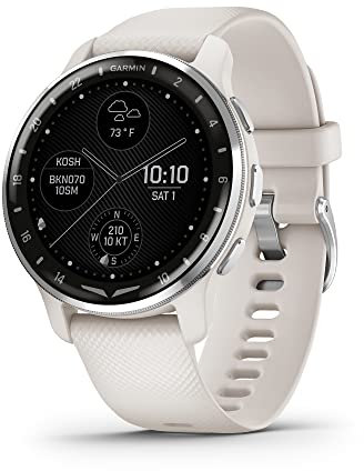 Garmin D2™ Air X10, Touchscreen Aviator Smartwatch mit GPS, Luftfahrtwetter, Anruf und SMS, Gesundheits- und Wellnessfunktionen und mehr, Elfenbein