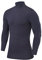 PowerLayer Kompressionsshirt Herren - Compression Shirt Funktionssshirt Langarm - Laufshirt Herren - Mock Neck Sportshirt - Longsleeve Oberteil Unterziehshirt - Dunkelgrau, S