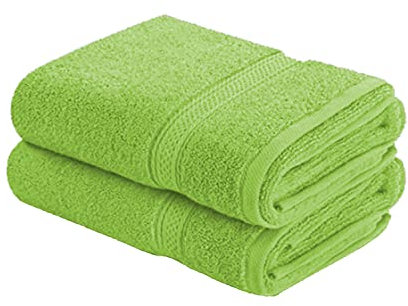 GREATOYAR Juego de Toallas, Toalla Baño, Toalla Ducha, para Mano Cara Piscina Gimnasio, Suaves, Secado Rápido, Resistente, Absorbente, Color Duradero, 100% Algodón, 350g, 50x90cm, 2 Unidades, Verde