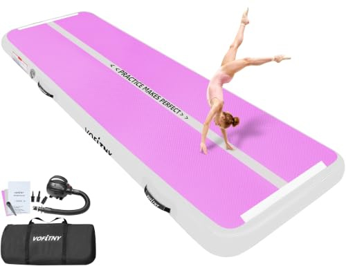 VOFiTNY Aufblasbare Turnmatte 10/20 cm Dicke Gymnastikmatte 3/4/5/6 m Trainingsmatte Tumbling Matten für den Hausgebrauch/Park und Wasser Yoga Matte