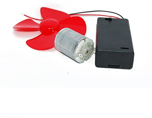 BGNERY small motor Mini Dc Electric Motor, 280 Brushed Hobby Mini Motor, Motor and battery box,small fan electric motors