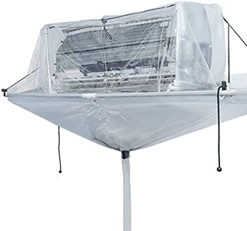 DIE Air Conditioning Cleaning Washing Cover, Totally Enclosed Type PVC Ceiling Wall Mounted Air Conditioner Protector Cover,Constructive23