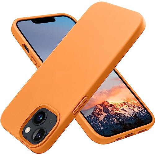 OTOFLY Designed for iPhone 13 Case, Silicone Shockproof Slim Thin Phone Case for iPhone 13 6.1 inch (Orange)
