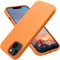 OTOFLY Designed for iPhone 13 Case, Silicone Shockproof Slim Thin Phone Case for iPhone 13 6.1 inch (Orange)
