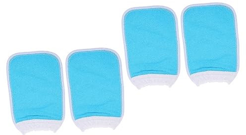 FOMIYES 4stücke Peelinghandschuhe Aus Pflanzenfaser Dicke Duschhandschuhe Für Körperreinigung Exfoliation Und Massage Für Männer Und Frauen Raues Design