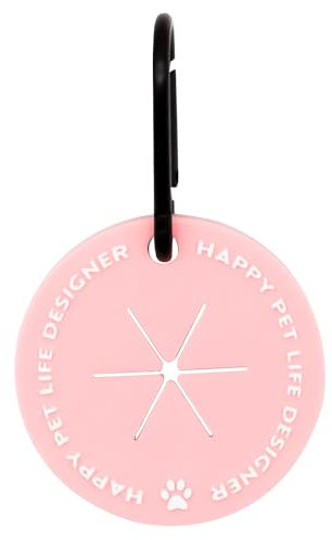 Dog Poop Bag Holder, Waste Bag Holder with Carabiner Clip Hands Free Pet Waste Leash Bag Carrier Dog Poop Holder for Dog Dispenser Walking Bicycle Accessory Y7GBDTLQ (Pink)