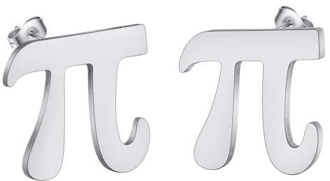 Hohle Pi Symbol geformte Ohrring Pi Ohrstecker für Frauen Männer Hohl Mathematik Schmuck Geschenk, Edelstahl