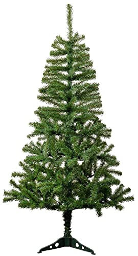 SHATCHI 2Ft-6Ft Green Artificial Christmas Traditional Realistic Natural Branches Canadian Pine Tips Xmas Tree, Polyvinyl Chloride, 3Ft