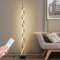 AManLife Floor Lamp,LED Floor Lamps for Living Room,3 Color Temperature & 5 Brightness Levels Standing Lamp,57'' Black Lamps for Living Room with Remote Control and Foot Switch.