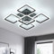 Comely Plafoniera LED Soffitto, 5 Quadrata Lampada da Soffitto 61W 7000LM, 60cm Lampadario da Soffitto Nero per Camera da Letto, Soggiorno, Cucina, Studio, Bianco Freddo 6500K