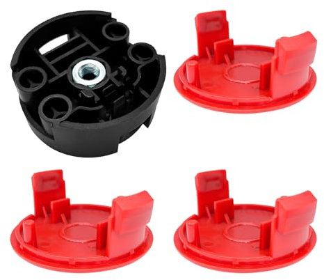 QENETY Copertura per bobina per decespugliatore, 3 pezzi, F016F04841, compatibile con tagliabordi Bosch Afs 23-37, F016F04839, testina di taglio di ricambio per decespugliatore AFS