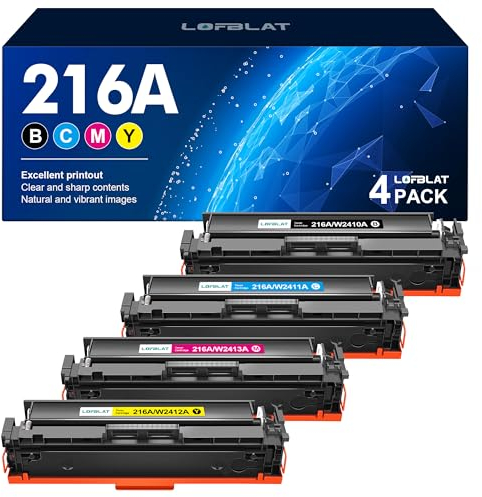 LOFBLAT 216A Toner Set, Kein Chip, Kompatibe für HP 216A W2410A, für HP Color Laserjet Pro MFP M183fw Toner M182n M183fdw M182 M182nw M155