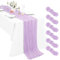 6 Pack Lavender Cheesecloth Table Runner, 10Ft Boho Gauze Runner 21×120 Inch Rustic Romantic Long Runner for Wedding Party Bridal Shower Thanksgiving Christmas Decoration