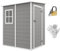 Outsunny Abri de Jardin 1,54 m² cabane de Jardin pour Outils - Porte verrouillable, aération et fenêtre - dim. 122L x 149l x 192/177H cm - Aluminium et PP, Gris