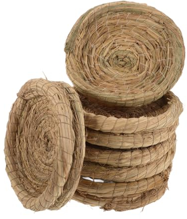 Sosoport 5pièces Lit De Tissé pour Petits Animaux Nid Confortable pour Oiseaux Et Poules Décoration De Jardin Et Intérieur