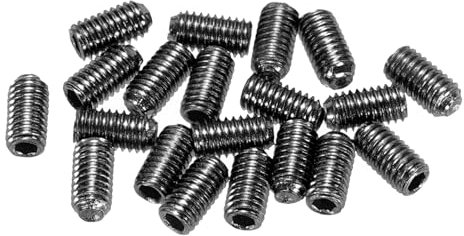sourcing map Guitar Bridge Saddle Height Adjustment Screws Metric M3x6 Black for Electric Guitars Bridge 20pcs