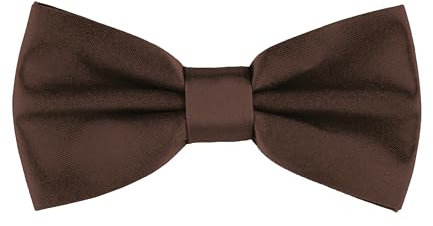 Ladeheid Herren Schmale Fliege mit einstellbarem Band für Anzug festlich M (12cm x 6cm, Braun24)