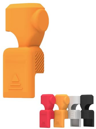CERFFOOL Protective Case for DJI Osmo Pocket 3 Anti-Scratch Dustproof Gimbal Lens Screen Silicone Case for Action Camera Accessories (Orange)