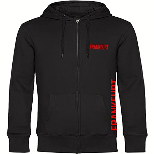 multifanshop Kapuzen Sweatshirt Jacke - Frankfurt - Brust & Seite