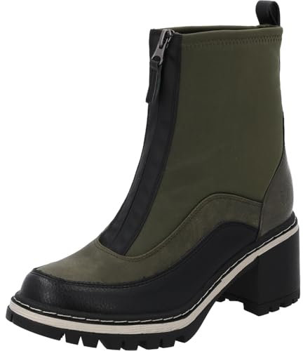 Palado Stiefeletten Damen Olania – moderne Boots - leicht gefütterte Stiefel - elegante Ankle-Boots Khaki UK4,5 - EU37