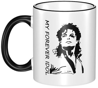 Reginascaks Michael King Jackson Mugs Hip Hop Themed Coffee Tea Mug - 330ml Trendy Ceramic Mug, a Classic Gift for Hip Hop Lovers