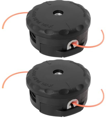 EMSea Lot de 2pcs Têtes de Coupe-bordures M10 x 1,25 LHF de Rechange pour Débroussailleuse sans Fil Compatible avec Dewalt 20 V 60 V DCST922 DCST990 DCST925 Noir
