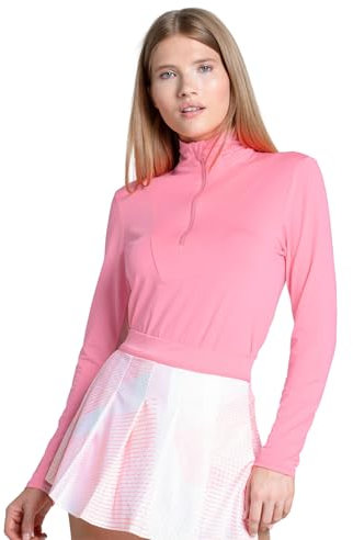 Lucky In Love Free Play Zip Long Sleeve für Damen, Flamingo, Klein