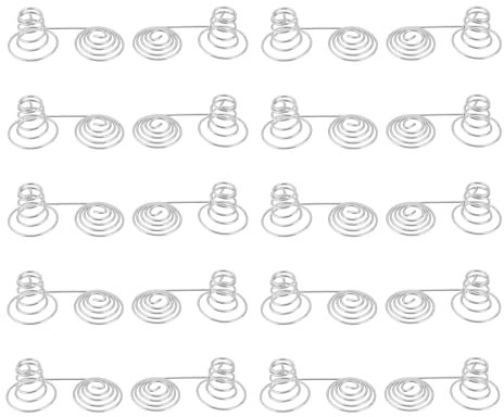 ECSiNG 20PCS Battery Positive Negative Conversion Spring 9x27mm Steel Nickel-Plated Spring for Remote Controls Toys Flashlights