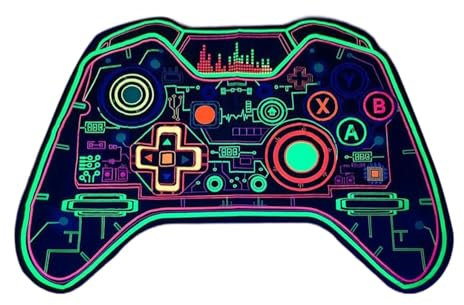 Gaming Teppich Jungen, 40x60cm Teppich Schlafzimmer Gamer Controller Teppiche Rutschfeste Fußmatte Modern Rutschfest Waschbar Flanell Kinderteppiche für Jungen Schlafzimmer Wohnzimmer Dekor (C)