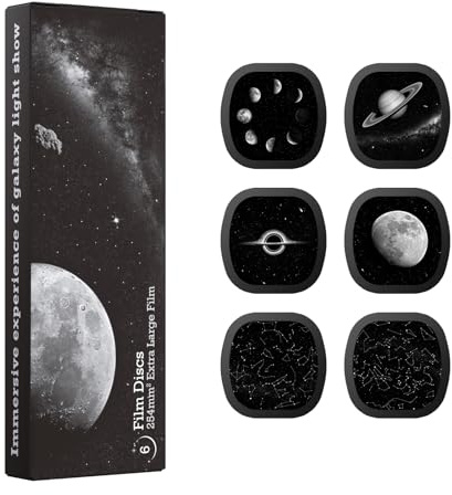 Ainael Galaxy Projector Disc, 5K Ultra HD Slides Discs for Galaxy Projector | Compatible with SKE-TKQ01 & BL-DQY02 (Pro Version) • 8 Themes • Replaceable • Realistic • 6Pcs Disc Set