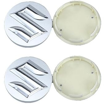 XVBFSC 4 Pièces Cache Moyeux pour Suzuki SX4 S-Cross 2021-2024 58mm, Capuchon Enjoliveur Centre Roue Centre de Jante Capuchons Badge Logo Accessoires,A