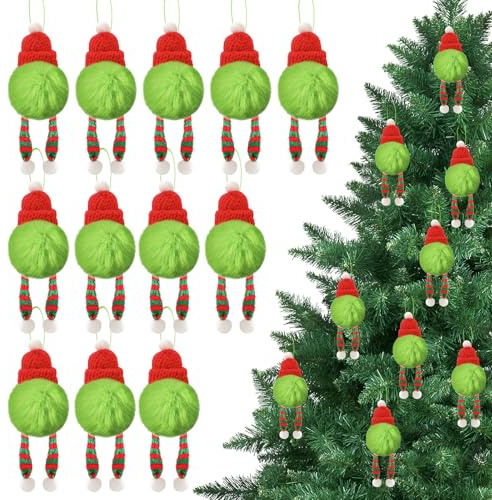 Weihnachtskugeln Grün 12 Stück Weihnachtskugeln Grün Weihnachtsbaumkugeln Weihnachtsbaumschmuck Weihnachtskugelns Grüne Deko Weihnachtsdeko Outdoor für Weihnachtsbaum Deko (B)