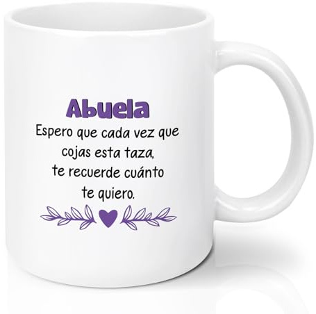 EmDryze Regalo Abuela 11Oz Tazas Regalos Dia De La Madre Para Abuela Regalos Para Abuelas Cumpleaños Regalo Navidad Bautizos Dia De La Madre Jubilacion San Valentin Para Abuelas