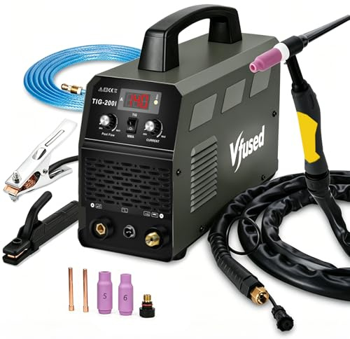 Vfused WIG Schweißgerät 140A DC 2-in-1 TIG MMA Werkstatt | IGBT Inverter, Post Flow 1-10s, WP-17 Brenner, Edelstahl Stahl Kupfer, 220V Stecker, Auto Repair Heimwerken Garage
