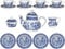 Churchill Blue Willow 15 Piece Tea Set