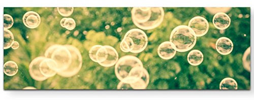 Paul Sinus Art Seifenblasen Vintage - Panoramabild auf Leinwand in 150x50cm