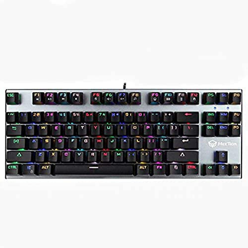 Teclado Mecánico Gaming Español ñ funcion anti-ghosting (retroiluminación LED RGB Ajustable) Blue Switch cable 1,80m