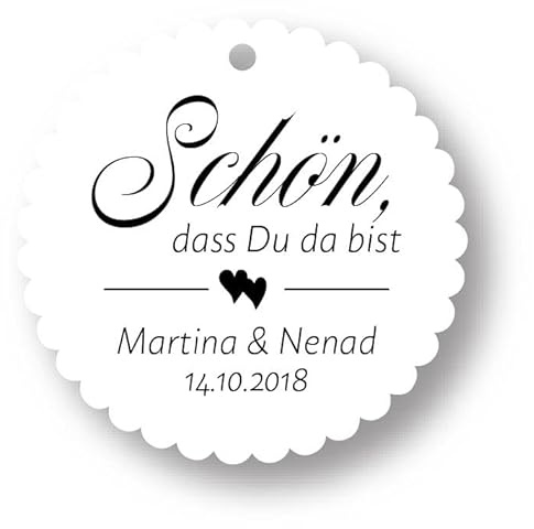 Geschenkanhänger Papieranhänger Tags Etiketten Schön, dass Du da bist Hochzeit Taufe Kommunion Konfirmation Taufe Geburtstag