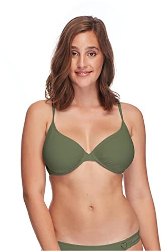Body Glove Women's Smoothies Solo Solid Underwire D, Dd, E, F Cup Bikini Top Swimsuit, Cactus, E