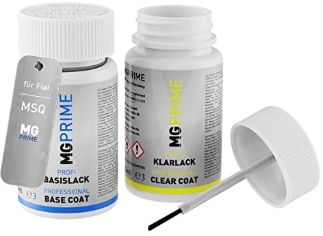 MG PRIME Autolack Lackstift Set für Fiat MSQ Rhino Basislack Klarlack je 50ml