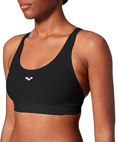 Arena Metis Reggiseno Sportivo con Coppa B a Sostegno Morbido, Donna, Nero, 85