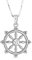 Joyara Halskette mit Anhänger Sterling-Silber 925/1000 Buddhismus DHARMACHAKRA Dharma Rad (Kettenlänge erhältlich 40 cm – 45 cm – 50 cm – 55 cm), 40, NA/, NA/