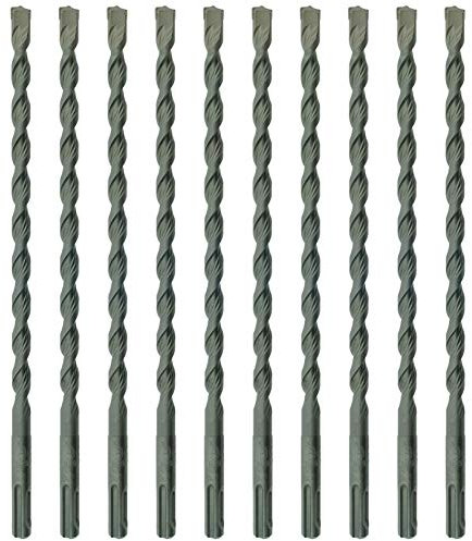 10 x SabreCut SDSB10_10 10mm x 210mm PGM Approved SDS Plus Drill Bits for Stone Concrete Brick