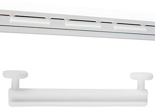 Bestlivings 24 Stück Weiße Schlaufengleiter ohne Klammer für 5cm breite Schlaufen - zum aufhängen von Schlaufenschals, Gardine mit Schlaufen