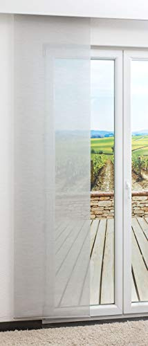 LYSEL Schiebegardine Textur transparent in den Maßen 245 cm x 60 cm
