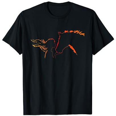 Pferd & Reiterin Reiten Geschenk Mädchen / Damen T-Shirt