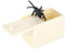 Mutuer Spinne Prank Box, Hölzerner Streich Spinnen Schrecken-Kasten-Witz-lustiges Überraschungs-Gag-Spielzeug, für Halloween April Fool's Day