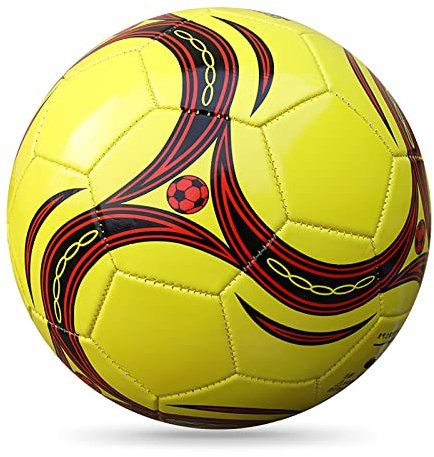 Generic Fußball Trainingsball - Größen 3, 4, 5 Matchball + Trainingsball Herren & Frauen für Team Training Match Practice Indoor Outdoor Erwachsene Fußball Futsal,Yellow,Size 3