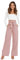 Odizli Paperbag Hosen Damen Elegant High Waist Culottes Palazzo Hosenrock Lang Weite Hose Sommer Business Festlich Stoffhose Marlenehose Anzughose Schlupfhose Freizeithose mit Gürtel Rosa L