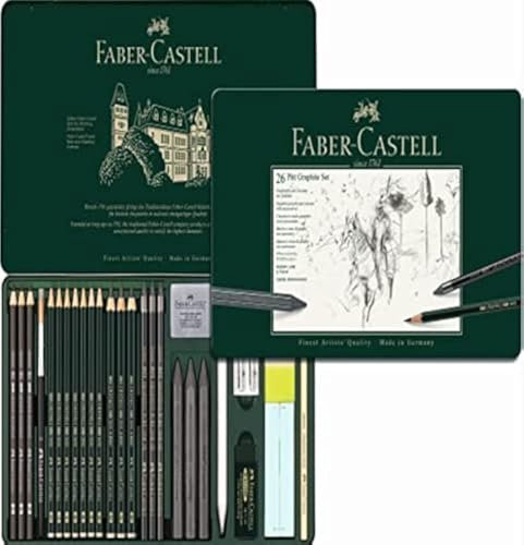 Faber-Castell Set Pitt Graphit-Bleistiftdose, 26-teilig